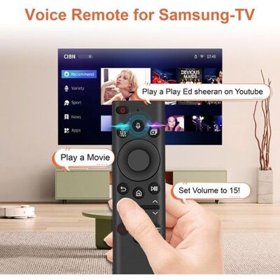 SANS MARQUE Télécommande Vocale De Rechange Pour Samsung Bn59-01385a Télécommande Pour Samsung Smart Tv, Télécommande Universelle Avec Touches D'Accès Rapide Pour Téléviseur Samsung - Publicité SANS MARQUE Télécommande Vocale De Rechange Pour Samsung Bn59-01385a Télécommande Pour Samsung Smart Tv, Télécommande Universelle Avec Touches D'Accès Rapide Pour Téléviseur Samsung - Publicité
