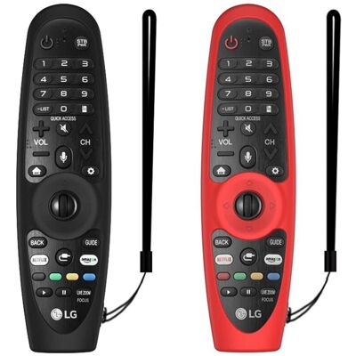 IRISFR Étui De Protection 2pcs Pour Lg An-mr600/mr650/mr18ba/mr19ba/mr20ga Magic Remote Control,manchon De Télécommande En Silicone Antichoc Antidérapant Avec Lanière (schwarz + Rot) - Publicité IRISFR Étui De Protection 2pcs Pour Lg An-mr600/mr650/mr18ba/mr19ba/mr20ga Magic Remote Control,manchon De Télécommande En Silicone Antichoc Antidérapant Avec Lanière (schwarz + Rot) - Publicité