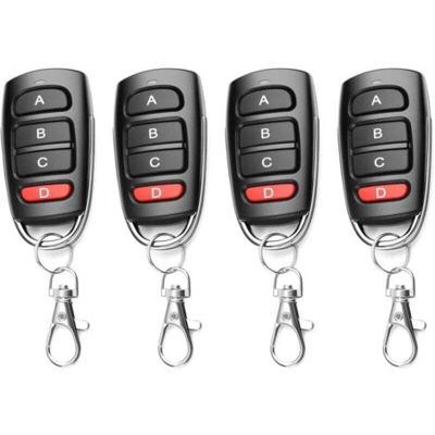 ABYSSE 4pcs Telecommande Universelle Portail 433 Mhz, Duplicateur Porte De Garage Telecommande, Telecommande Garage Remplacement Sans Fil À 4 Boutons, Clonage Porte De Garage Pour Porte Électrique - Publicité ABYSSE 4pcs Telecommande Universelle Portail 433 Mhz, Duplicateur Porte De Garage Telecommande, Telecommande Garage Remplacement Sans Fil À 4 Boutons, Clonage Porte De Garage Pour Porte Électrique - Publicité