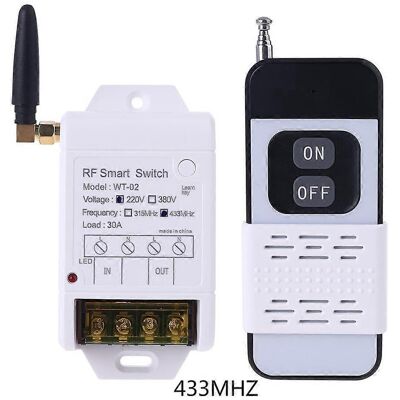 FLAMMKRAFT Récepteur De Télécommande Sans Fil 220 V/380 V 30 A, Haute Sensibilité De Réception (433 Mhz). Publicité FLAMMKRAFT Récepteur De Télécommande Sans Fil 220 V/380 V 30 A, Haute Sensibilité De Réception (433 Mhz). Publicité