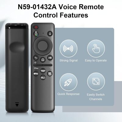 SANS MARQUE Télécommande De Rechange Pour Samsung Bn59-01432a Télécommande À Commande Vocale Pour Sam-sung Smart Tv, Télécommande Universelle Compatible Avec Samsung Smart Tv 4k Hd Tv - Publicité SANS MARQUE Télécommande De Rechange Pour Samsung Bn59-01432a Télécommande À Commande Vocale Pour Sam-sung Smart Tv, Télécommande Universelle Compatible Avec Samsung Smart Tv 4k Hd Tv - Publicité