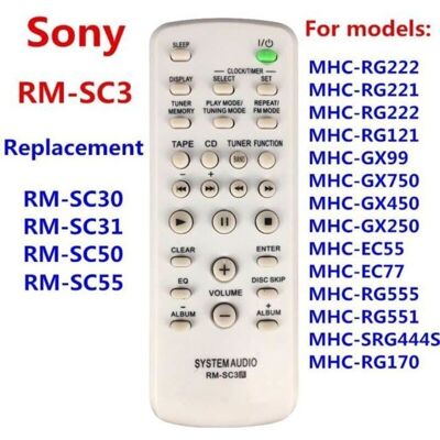 FANGMEDIA Rm-sc3 Nouvelle Télécommande Pour Rm-sc30 Rm-sc31rm-sc50 Rm-sc55 Pour Sony Cd Hifi Système Audio Mhc-rg222 Mhc-rg221 Mhc-rg222 Mh - Publicité FANGMEDIA Rm-sc3 Nouvelle Télécommande Pour Rm-sc30 Rm-sc31rm-sc50 Rm-sc55 Pour Sony Cd Hifi Système Audio Mhc-rg222 Mhc-rg221 Mhc-rg222 Mh - Publicité