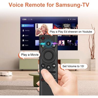 SANS MARQUE Télécommande Vocale De Rechange Pour Samsung Bn59-01385a Télécommande Pour Samsung Smart Tv, Télécommande Universelle Avec Touches D'Accès Rapide Pour Téléviseur Samsung - Publicité SANS MARQUE Télécommande Vocale De Rechange Pour Samsung Bn59-01385a Télécommande Pour Samsung Smart Tv, Télécommande Universelle Avec Touches D'Accès Rapide Pour Téléviseur Samsung - Publicité