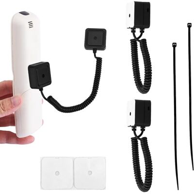 ANKON 2pcs Supports Magnétiques Pour Télécommandes Avec Cordons Ressort Fixation Murale Sécurisée Télécommandes Tv Avec Adhésif Ressort Extensible Pour Petits Objets (noir) - Publicité ANKON 2pcs Supports Magnétiques Pour Télécommandes Avec Cordons Ressort Fixation Murale Sécurisée Télécommandes Tv Avec Adhésif Ressort Extensible Pour Petits Objets (noir) - Publicité