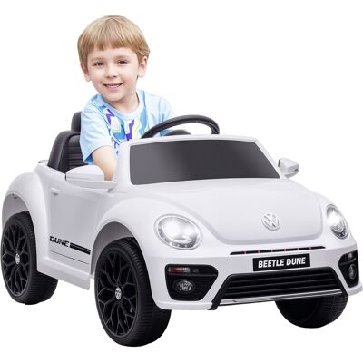 HEAT Voiture Électrique Pour Enfants, Vw Coccinelle, 3-5 Km/h, Avec Télécommande Et Musique, Blanche - Publicité HEAT Voiture Électrique Pour Enfants, Vw Coccinelle, 3-5 Km/h, Avec Télécommande Et Musique, Blanche - Publicité
