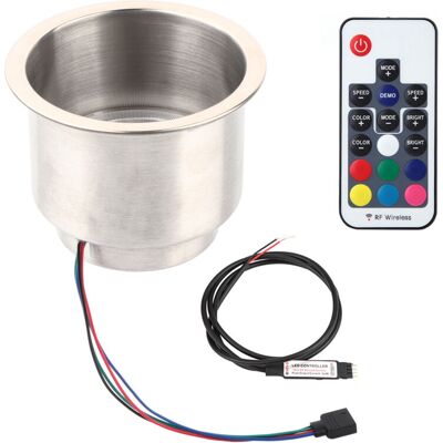 PELTOR Jeffergarden Porte-gobelet Rgb, Support Led Résistant À L'Usure Avec Télécommande Pour Bateau, Voiture Ou Camion - Publicité PELTOR Jeffergarden Porte-gobelet Rgb, Support Led Résistant À L'Usure Avec Télécommande Pour Bateau, Voiture Ou Camion - Publicité