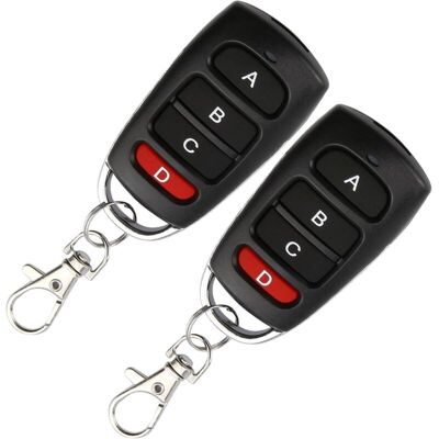 OEM Télécommande Universelle Portail 433 Mhz Lot De 2 Clonage Rapide 4 Boutons Pour Voitures Portes De Garage Stores Barrières Portée 10m Clé Copieuse Sans Fil Code Fixe Anti-pression Accidentelle-dou - Publicité OEM Télécommande Universelle Portail 433 Mhz Lot De 2 Clonage Rapide 4 Boutons Pour Voitures Portes De Garage Stores Barrières Portée 10m Clé Copieuse Sans Fil Code Fixe Anti-pression Accidentelle-dou - Publicité