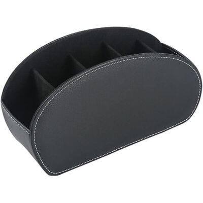 ULISEM Support Pour Télécommandes En Similicuir Pu – 5 Compartiments – Rangement Multifonction Tv, Climatisation, Décodeur Et Accessoires Bureau - Publicité ULISEM Support Pour Télécommandes En Similicuir Pu – 5 Compartiments – Rangement Multifonction Tv, Climatisation, Décodeur Et Accessoires Bureau - Publicité