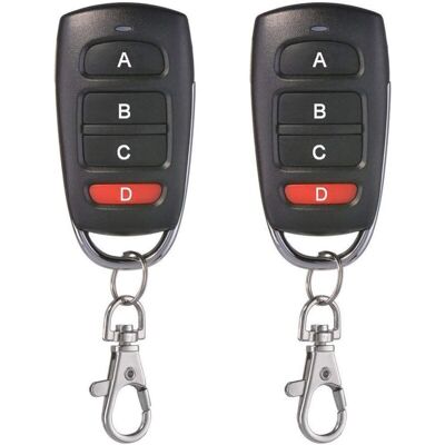 OEM Lot De 2 Universel Porte De Garage Clonage Clé Fob Télécommande 433 Mhz 4 Bouton Cloner Pour Porte De Garage Porte Électrique Etc - Publicité OEM Lot De 2 Universel Porte De Garage Clonage Clé Fob Télécommande 433 Mhz 4 Bouton Cloner Pour Porte De Garage Porte Électrique Etc - Publicité