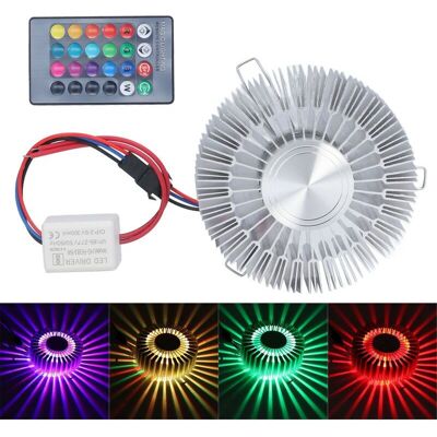 MOXIE Sun Flower Applique Aluminium 3w Rgb Led Aluminium Applique Avec Télécommande Pour Chambre Chevet Salon 85277v - Publicité MOXIE Sun Flower Applique Aluminium 3w Rgb Led Aluminium Applique Avec Télécommande Pour Chambre Chevet Salon 85277v - Publicité