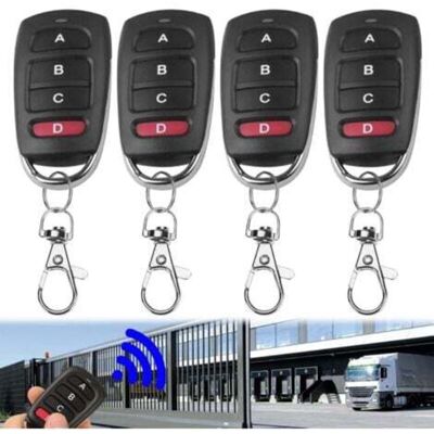 OEM 4pcs Telecommande Portail Universelle, Duplicateur Multicode À 4 Boutons 433 Mhz, Telecommande Garage Bip Portail Universelle Pour Porte Électrique Pour Porte De Garage - Publicité OEM 4pcs Telecommande Portail Universelle, Duplicateur Multicode À 4 Boutons 433 Mhz, Telecommande Garage Bip Portail Universelle Pour Porte Électrique Pour Porte De Garage - Publicité