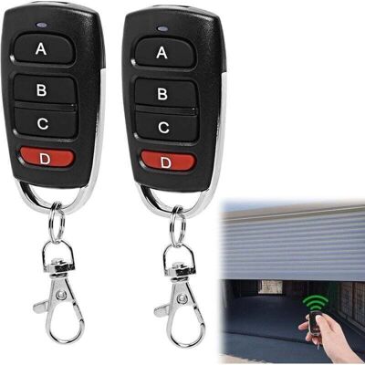 ABCRITAL 2pcs Telecommande Portail Universelle, Duplicateur Multicode À 4 Boutons 433 Mhz, Telecommande Garage Bip Portail Universelle Pour Porte Électrique Pour Porte De Garage - Publicité ABCRITAL 2pcs Telecommande Portail Universelle, Duplicateur Multicode À 4 Boutons 433 Mhz, Telecommande Garage Bip Portail Universelle Pour Porte Électrique Pour Porte De Garage - Publicité