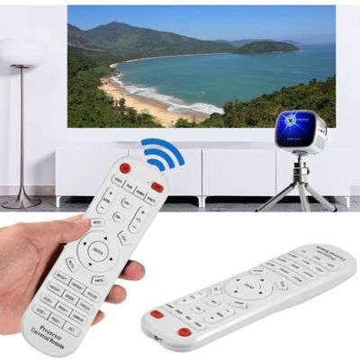 FANGMEDIA Télécommande Universel Blanc Pour Projecteur - Publicité FANGMEDIA Télécommande Universel Blanc Pour Projecteur - Publicité