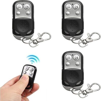 OEM Lot De 3 Télécommandes Universelles Pour Portail – Télécommandes Sans Fil Universelles Avec Signal Sonore Automatique – 433 Mhz – Boutons Alphabétiques – Compatibles Avec 4 Boutons Et Fonctions De Cop - Publicité OEM Lot De 3 Télécommandes Universelles Pour Portail – Télécommandes Sans Fil Universelles Avec Signal Sonore Automatique – 433 Mhz – Boutons Alphabétiques – Compatibles Avec 4 Boutons Et Fonctions De Cop - Publicité