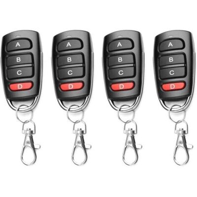 BUNTHAUS 4pcs Telecommande Universelle Portail 433, Xu, Dupl, Xu,icateur Porte De Garage Telecommande, Remplacement Filaire À 4 Boutons, Clonage Pour Électrique - Publicité BUNTHAUS 4pcs Telecommande Universelle Portail 433, Xu, Dupl, Xu,icateur Porte De Garage Telecommande, Remplacement Filaire À 4 Boutons, Clonage Pour Électrique - Publicité