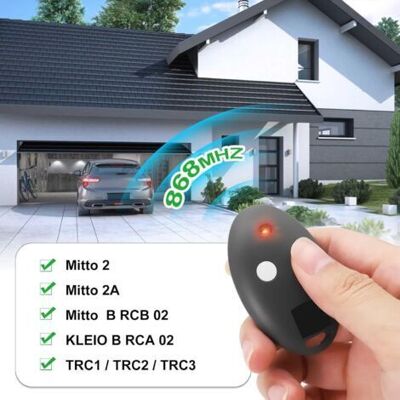 Nalookamic Télécommande Portail, Lot De 2 Télécommandes 433 Mhz Compatibles Bft Mitto2, 2 Canaux, Code Tournant Pour Portails Automatiques - Publicité Nalookamic Télécommande Portail, Lot De 2 Télécommandes 433 Mhz Compatibles Bft Mitto2, 2 Canaux, Code Tournant Pour Portails Automatiques - Publicité