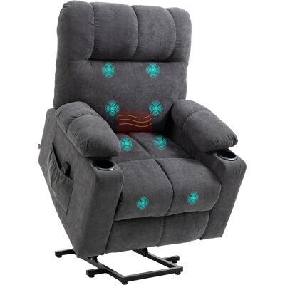 HEAT Fauteuil Releveur Pour Seniors, Fonction Inclinable, Télécommande Incluse, 144 Cm X 91 Cm X 88 Cm, Gris Foncé - Publicité HEAT Fauteuil Releveur Pour Seniors, Fonction Inclinable, Télécommande Incluse, 144 Cm X 91 Cm X 88 Cm, Gris Foncé - Publicité
