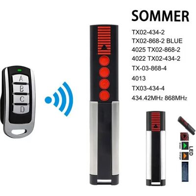 MIXHOME Télécommandes Universelles Compatibles Came Top432na Ev 433.92 Mhz Rolling Code Doorhan Style Sommer 433/868 Mhz – Émetteurs Sans Fil Garage Et Portail 2 Pièces, Noir - Publicité MIXHOME Télécommandes Universelles Compatibles Came Top432na Ev 433.92 Mhz Rolling Code Doorhan Style Sommer 433/868 Mhz – Émetteurs Sans Fil Garage Et Portail 2 Pièces, Noir - Publicité