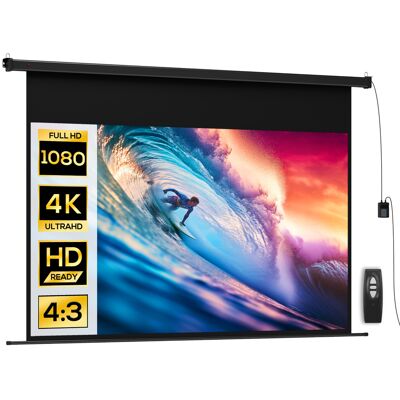 TORMATOR Écran Vidéoprojecteur 100 Pouces, 16:9 4k Hd Montage Mural Ou Plafond, Panneau De Commande Et Télécommande - Publicité TORMATOR Écran Vidéoprojecteur 100 Pouces, 16:9 4k Hd Montage Mural Ou Plafond, Panneau De Commande Et Télécommande - Publicité