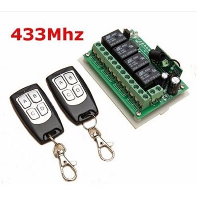 MOXIE 433mhz Télécommande À Canaux Sans Fil Dc 12v 4ch Interrupteur À Relais Rf Longue Distance 2 Émetteurs +1 Récepteur Pour Porte De Garage/portail Alarme - Publicité MOXIE 433mhz Télécommande À Canaux Sans Fil Dc 12v 4ch Interrupteur À Relais Rf Longue Distance 2 Émetteurs +1 Récepteur Pour Porte De Garage/portail Alarme - Publicité