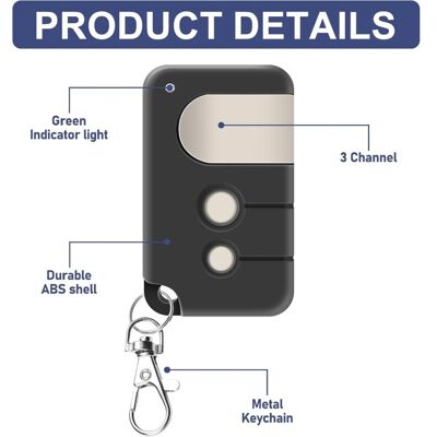 OEM 2 Télécommande D'Ouverture De Porte De Garage Compatible Avec Chamberlain Motorlift Liftmaster Tx4runi,tx2rev,84335eml,84333e,94333e,4335eml 433,92mhz Télécommandes Pour Motorlift 500, 700, 1000-crezu - Publicité OEM 2 Télécommande D'Ouverture De Porte De Garage Compatible Avec Chamberlain Motorlift Liftmaster Tx4runi,tx2rev,84335eml,84333e,94333e,4335eml 433,92mhz Télécommandes Pour Motorlift 500, 700, 1000-crezu - Publicité