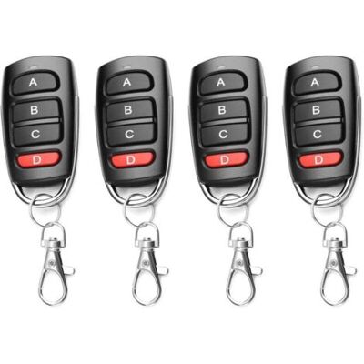 SCORPIO 4pcs Telecommande Universelle Portail 433 Mhz, Duplicateur Porte De Garage Telecommande, Telecommande Garage Remplacement Sans Fil À 4 Boutons, Clonage Porte De Garage Pour Porte Électrique - Publicité SCORPIO 4pcs Telecommande Universelle Portail 433 Mhz, Duplicateur Porte De Garage Telecommande, Telecommande Garage Remplacement Sans Fil À 4 Boutons, Clonage Porte De Garage Pour Porte Électrique - Publicité