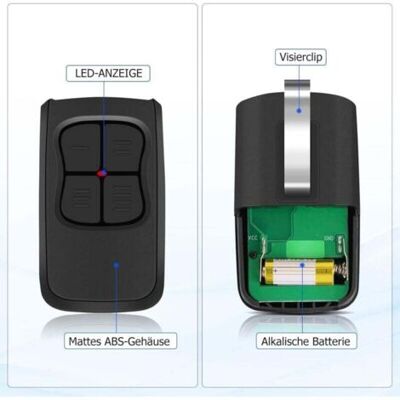 Nalookamic Télécommande Pour Ouvre-porte De Garage 40,685 Mhz - Pour Normstahl T40, T40-1, T40-2, T40-4m, Compatible Avec Perfect S, Perfect Se, 900, 1200 Fm - Émetteur Manuel Fm (2) - Publicité Nalookamic Télécommande Pour Ouvre-porte De Garage 40,685 Mhz - Pour Normstahl T40, T40-1, T40-2, T40-4m, Compatible Avec Perfect S, Perfect Se, 900, 1200 Fm - Émetteur Manuel Fm (2) - Publicité