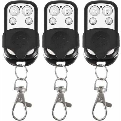 ABYSSE Lot De 3 Télécommandes Universelles Pour Portail Automatique Fréquence 433,92 Mhz Code Fixe, 4 Boutons Pour Contrôler Jusqu'à 4 Portes - Publicité ABYSSE Lot De 3 Télécommandes Universelles Pour Portail Automatique Fréquence 433,92 Mhz Code Fixe, 4 Boutons Pour Contrôler Jusqu'à 4 Portes - Publicité