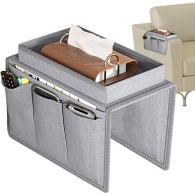 URSUS Organisateur D'Accoudoir - Sac De Rangement Antidérapant Pour Canapé Avec Support Pour Télécommande, Plateau Pour Téléphone Et Porte-livres - Publicité URSUS Organisateur D'Accoudoir - Sac De Rangement Antidérapant Pour Canapé Avec Support Pour Télécommande, Plateau Pour Téléphone Et Porte-livres - Publicité