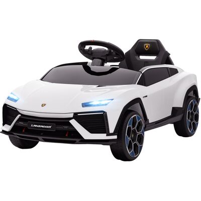 HEAT Voiture Électrique Pour Enfants, Modèle Lamborghini, 12 V, Télécommande 2,4 Ghz, 2 Moteurs, Vitesse Maximale 4 Km/h, Blanche - Publicité HEAT Voiture Électrique Pour Enfants, Modèle Lamborghini, 12 V, Télécommande 2,4 Ghz, 2 Moteurs, Vitesse Maximale 4 Km/h, Blanche - Publicité