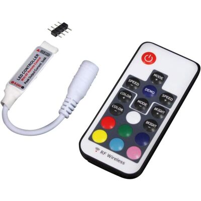 Melissa Ultrabright Télécommande Rf 17 Touches Télécommande Sans Fil, 5v / 12v / 24v 12a Mini Contrôleur Pour Bande Led Rgb - Publicité Melissa Ultrabright Télécommande Rf 17 Touches Télécommande Sans Fil, 5v / 12v / 24v 12a Mini Contrôleur Pour Bande Led Rgb - Publicité
