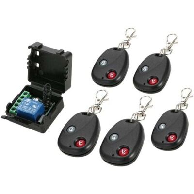 ABYSSE Commutateur Rf 433 Mhz, Relais Monocanal Rf Dc 12 V 10 A, Système De Télécommande, Avec 5 Télécommandes,pour Contrôle D'Accès, Contrôle D'Éclairage Led, Portes De Garage,portails D'Accès, Ascenseurs - Publicité ABYSSE Commutateur Rf 433 Mhz, Relais Monocanal Rf Dc 12 V 10 A, Système De Télécommande, Avec 5 Télécommandes,pour Contrôle D'Accès, Contrôle D'Éclairage Led, Portes De Garage,portails D'Accès, Ascenseurs - Publicité