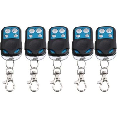 ABYSSE Lot De 5 4 Canaux 433 Mhz Noir Télécommande Sans Fil Rf Apprentissage Code 1527 Récepteur 1527 Porte-clés - Publicité ABYSSE Lot De 5 4 Canaux 433 Mhz Noir Télécommande Sans Fil Rf Apprentissage Code 1527 Récepteur 1527 Porte-clés - Publicité