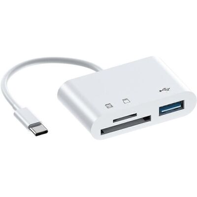 FLAMMKRAFT Lecteur De Cartes Tf/sd Usb Type-c Otg 2.0, Adaptateur Hub Micro Usb Pour Téléphone Et Ordinateur - Publicité FLAMMKRAFT Lecteur De Cartes Tf/sd Usb Type-c Otg 2.0, Adaptateur Hub Micro Usb Pour Téléphone Et Ordinateur - Publicité