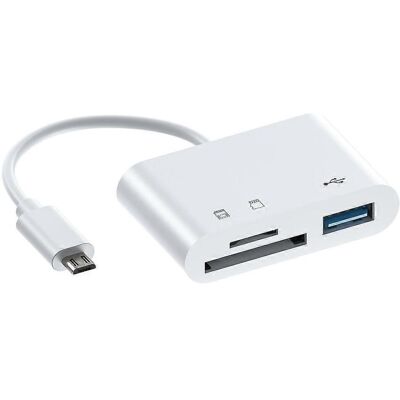 FLAMMKRAFT Lecteur De Cartes Tf/sd Usb Type-c Otg 2.0, Adaptateur Hub Micro Usb Pour Téléphone Et Ordinateur - Publicité FLAMMKRAFT Lecteur De Cartes Tf/sd Usb Type-c Otg 2.0, Adaptateur Hub Micro Usb Pour Téléphone Et Ordinateur - Publicité