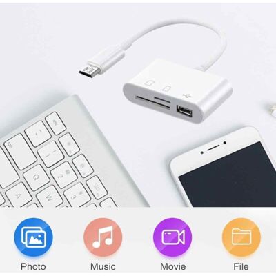 OEM Adaptateur Lecteur De Carte Sd Usb-c, Transmission Haute Vitesse, Lecteur De Carte Usb 3.0 Multifonctionnel Avec Extension De Port Usb Femelle, Compatible Avec Les Interfaces Sd, Micro Sd Et Usb-a. Publicité OEM Adaptateur Lecteur De Carte Sd Usb-c, Transmission Haute Vitesse, Lecteur De Carte Usb 3.0 Multifonctionnel Avec Extension De Port Usb Femelle, Compatible Avec Les Interfaces Sd, Micro Sd Et Usb-a. Publicité