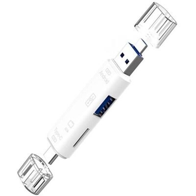 OEM Adaptateur Otg 5 En 1 Usb 2.0 Type-c/usb/micro-usb/tf/lecteur De Cartes Mémoire, Accessoire Pour Téléphone Portable, Blanc - Publicité OEM Adaptateur Otg 5 En 1 Usb 2.0 Type-c/usb/micro-usb/tf/lecteur De Cartes Mémoire, Accessoire Pour Téléphone Portable, Blanc - Publicité