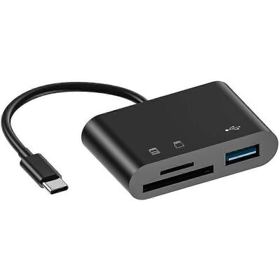 FLAMMKRAFT Lecteur De Cartes Tf/sd Usb Type-c Otg 2.0, Adaptateur Hub Micro Usb Pour Téléphone Et Ordinateur - Publicité FLAMMKRAFT Lecteur De Cartes Tf/sd Usb Type-c Otg 2.0, Adaptateur Hub Micro Usb Pour Téléphone Et Ordinateur - Publicité