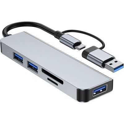 OEM Hub Usb-a Et Usb-c 5 En 2, Station D'Accueil Type-c, Adaptateur Multiport, Transfert De Données Rapide Usb 3.0, Lecteur De Cartes Sd/tf, Compatible Avec Les Ordinateurs De Bureau, Les Ordinateurs Port - Publicité OEM Hub Usb-a Et Usb-c 5 En 2, Station D'Accueil Type-c, Adaptateur Multiport, Transfert De Données Rapide Usb 3.0, Lecteur De Cartes Sd/tf, Compatible Avec Les Ordinateurs De Bureau, Les Ordinateurs Port - Publicité