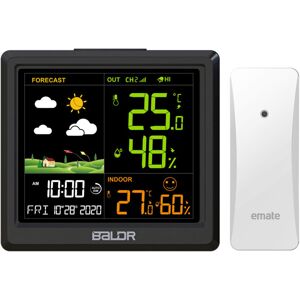 Aiperq - Station Météo Sans Fil, Thermomètre Hygromètre Baromètre Intérieure Extérieure Avec Capteur Led Ecran Rétro-éclairage Horloge Numérique Alarme Et Snooze Affichage Heure Date Jour - Publicité Aiperq - Station Météo Sans Fil, Thermomètre Hygromètre Baromètre Intérieure Extérieure Avec Capteur Led Ecran Rétro-éclairage Horloge Numérique Alarme Et Snooze Affichage Heure Date Jour - Publicité
