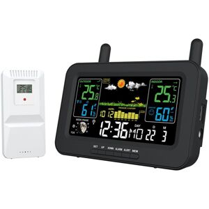 OEM Weather Station Station Météo Sans Fil Et Capteurs D'Extérieur - Thermomètre Intérieur/extérieur - Hygromètre Dcf77 - Horloge Radio Dcf77 - Phase De La Lune - Mesure De La Pression Atmosphérique - Publicité OEM Weather Station Station Météo Sans Fil Et Capteurs D'Extérieur - Thermomètre Intérieur/extérieur - Hygromètre Dcf77 - Horloge Radio Dcf77 - Phase De La Lune - Mesure De La Pression Atmosphérique - Publicité