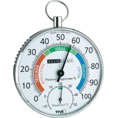 Cellfast Thermo-hygromètre Chromé Tfa - Mesure De Température Et D'Humidité Intérieure - Affichage Sur Écran - Publicité Cellfast Thermo-hygromètre Chromé Tfa - Mesure De Température Et D'Humidité Intérieure - Affichage Sur Écran - Publicité