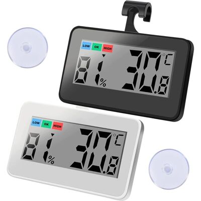 MOXIE 2 Pcs Thermomètres Hygrometre Magnétique - Thermomètre Ambiance Hygrometre Intérieur Aimanté Thermometre Digital Pour Taux Humidité Maison Chambre Salon - Publicité MOXIE 2 Pcs Thermomètres Hygrometre Magnétique - Thermomètre Ambiance Hygrometre Intérieur Aimanté Thermometre Digital Pour Taux Humidité Maison Chambre Salon - Publicité