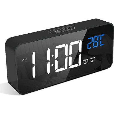 Vision Réveil Numérique, Réveil Led Avec Fonction Snooze, Port De Chargement Usb (noir) - Publicité Vision Réveil Numérique, Réveil Led Avec Fonction Snooze, Port De Chargement Usb (noir) - Publicité