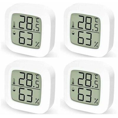 ACKERMAN Ensemble De 4 Thermomètres Et Hygromètres Numériques Pour Une Utilisation En Intérieur, Thermomètre Numérique Pour La Maison, Thermomètre Numérique Pour La Chambre - Publicité ACKERMAN Ensemble De 4 Thermomètres Et Hygromètres Numériques Pour Une Utilisation En Intérieur, Thermomètre Numérique Pour La Maison, Thermomètre Numérique Pour La Chambre - Publicité