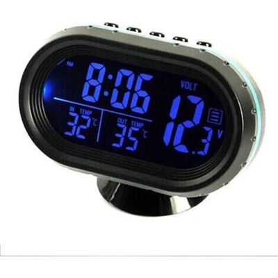 SCORPIO Thermomètre De Voiture Lcd Électronique Multifonction 12v Température Réveil - Publicité SCORPIO Thermomètre De Voiture Lcd Électronique Multifonction 12v Température Réveil - Publicité