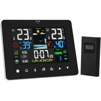 Scotch Station Météo Professionnel Sans Fil, Thermomètre Numérique Avec Capteur Exterieur Interieur, Écran Lcd Couleur Hygromètre Baromètre Prévisions Météo 8 Heures Pour Maison, Jardin - Publicité Scotch Station Météo Professionnel Sans Fil, Thermomètre Numérique Avec Capteur Exterieur Interieur, Écran Lcd Couleur Hygromètre Baromètre Prévisions Météo 8 Heures Pour Maison, Jardin - Publicité