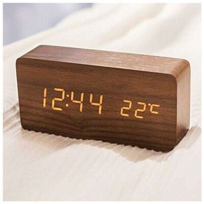 ABYSSE Réveil Moderne En Bois - Led Réveil En Bois Numérique Réveil Bureau Date Température Affichage Humidité 12/24 Heure - Pour La Maison, La Chambre À Coucher, Le Bureau (marron) -autres - Publicité ABYSSE Réveil Moderne En Bois - Led Réveil En Bois Numérique Réveil Bureau Date Température Affichage Humidité 12/24 Heure - Pour La Maison, La Chambre À Coucher, Le Bureau (marron) -autres - Publicité