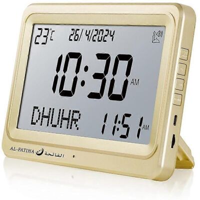FLAMMKRAFT Horloge De Prière Islamique Avec Fonction Snooze Et Petit Réveil À Écran Lcd - Publicité FLAMMKRAFT Horloge De Prière Islamique Avec Fonction Snooze Et Petit Réveil À Écran Lcd - Publicité