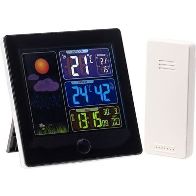 Cellfast Station Météo & Horloge - Infactory - Fws-260 - Capteur Extérieur - Noir - Intérieur - Publicité Cellfast Station Météo & Horloge - Infactory - Fws-260 - Capteur Extérieur - Noir - Intérieur - Publicité